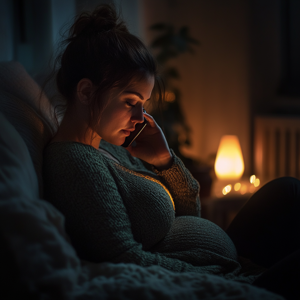 Stresszes terhes nő | Forrás: Midjourney